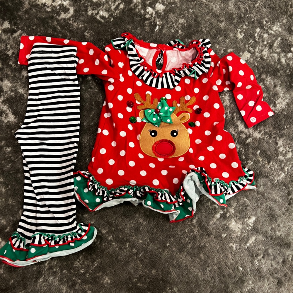 Bonnie Baby Red and Black Polka Dot Set